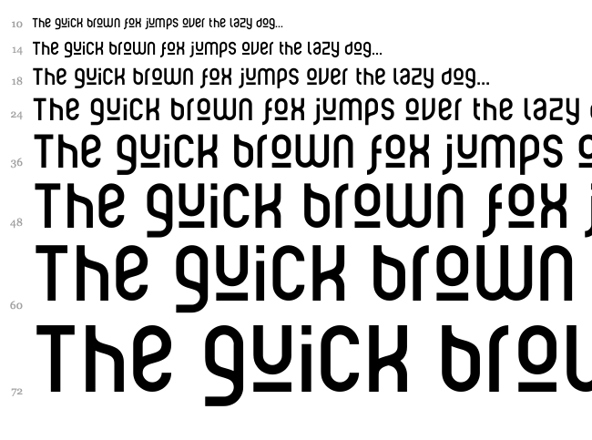 Ruler Modern font waterfall